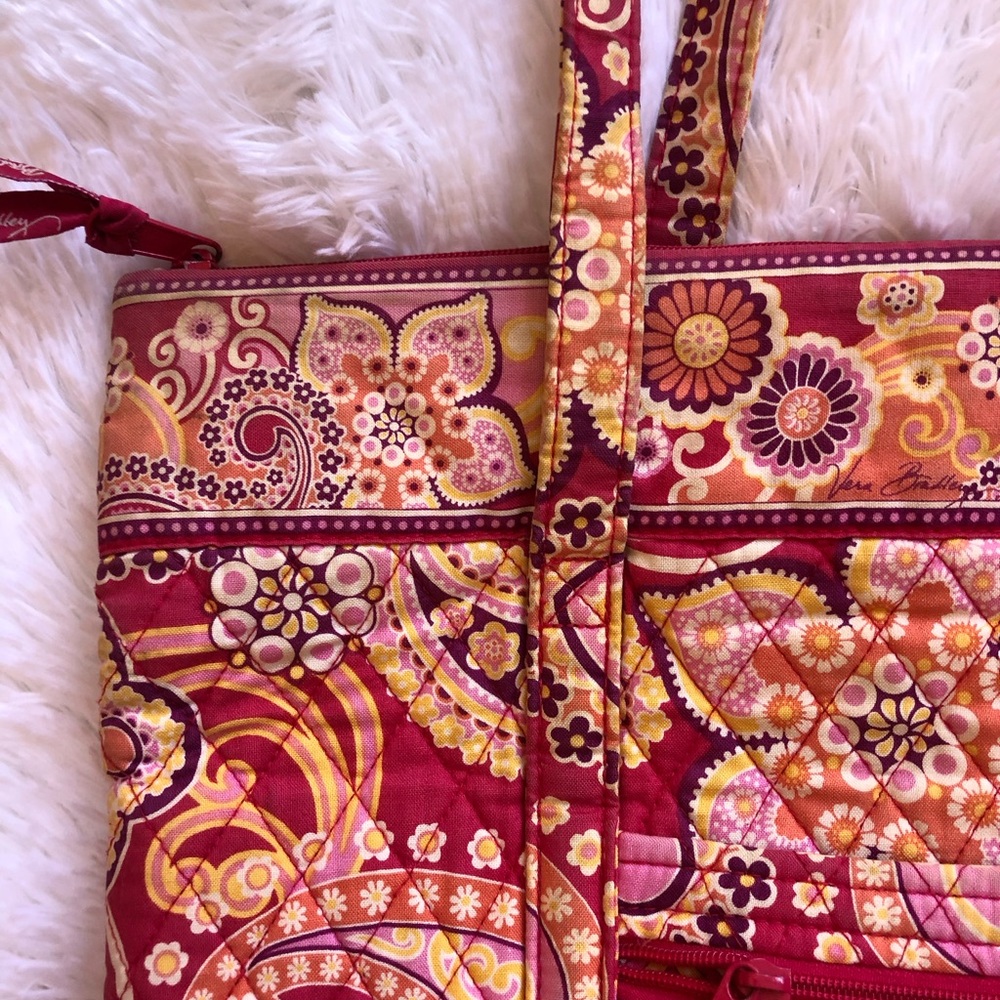 Vera Bradley Raspberry Fizz Quilted Tote Bag - Picture 4 of 13